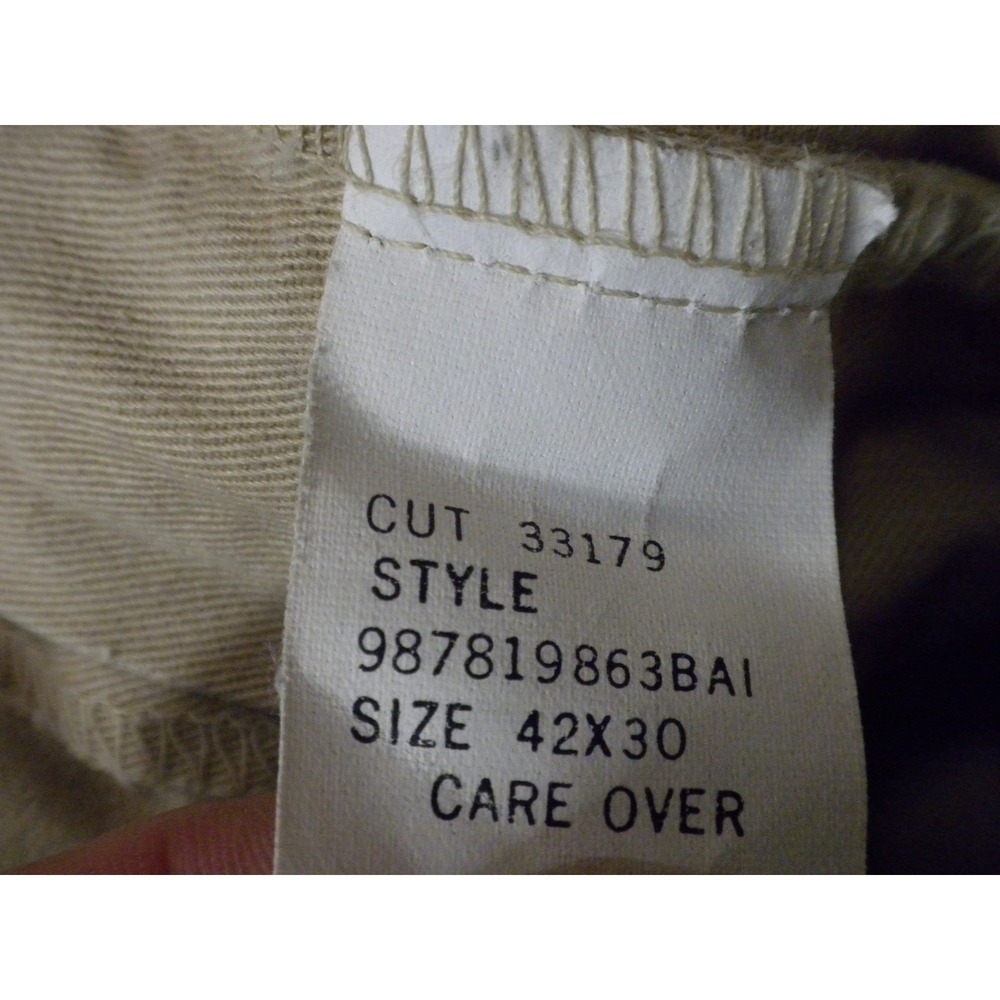 Polo Ralph Lauren Pants Mens 42x30 Beige Hammond Chino Pleated Twill Vintage USA - Picture 6 of 12